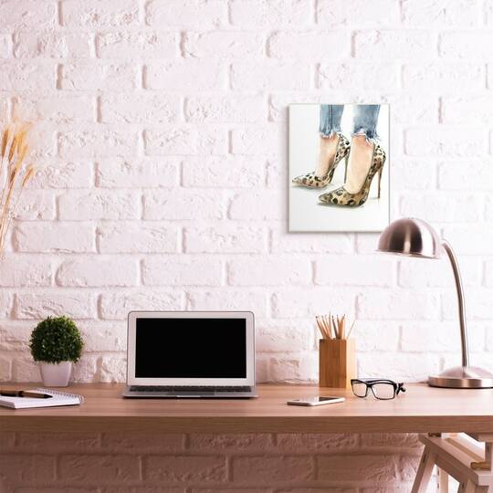 Stupell Industries Cheetah Print Heels Painting Wall Plaque